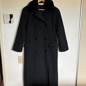 Albert Nipon Classic Black Trench Coat